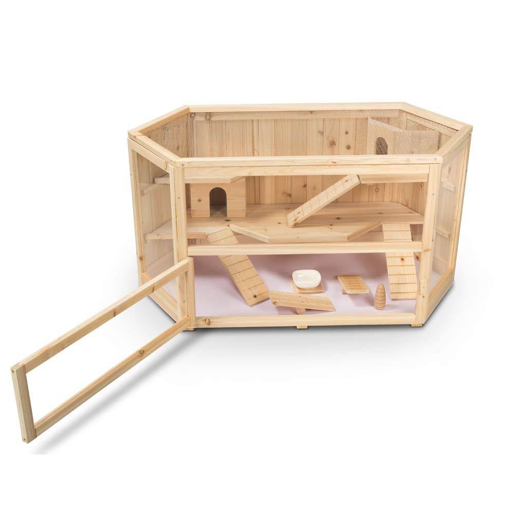3-Tier Fir Wood Hamster Cage H109935