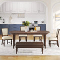 63 Inch Dark Brown Dining Table D545485