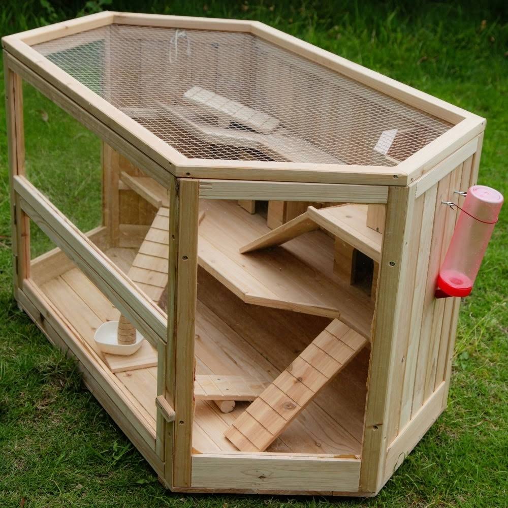 3-Tier Fir Wood Hamster Cage H109935