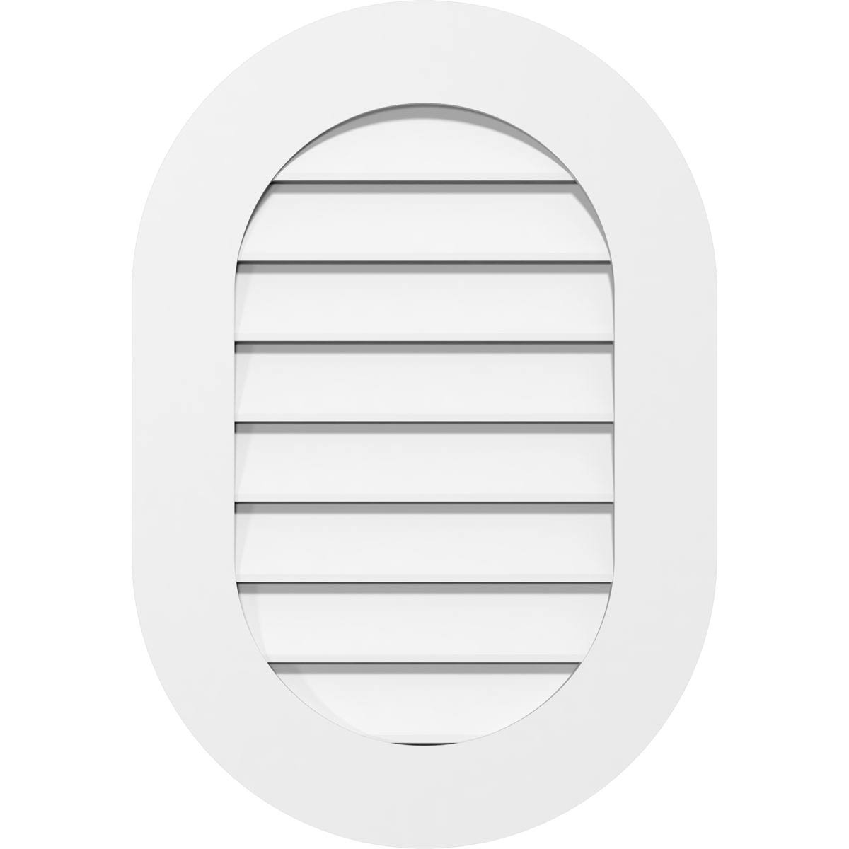 18x22W x 26x22H Vertical Round Ended Surface Mount PVC Gable Vent V8546
