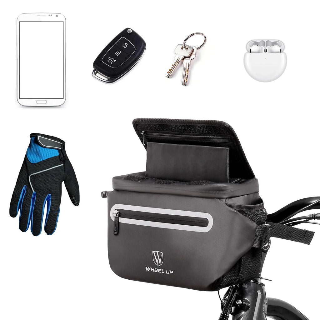 Large Front Storage Bike Handlebar Bag with Touchscreen Phone Holder X1138