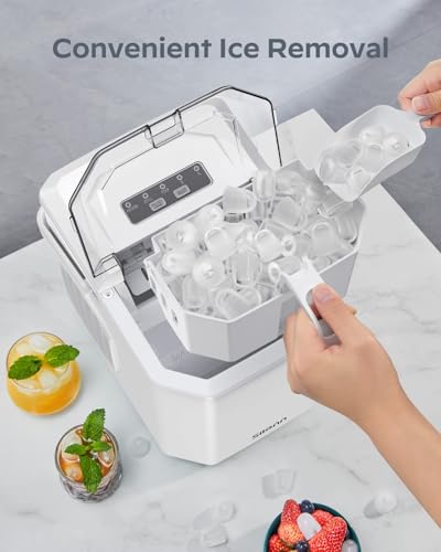 Portable Countertop Ice Maker with Carry Handle and Scoop D71275