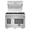 48 Inch Pro Gas Range and Wall Mount Range Hood T217