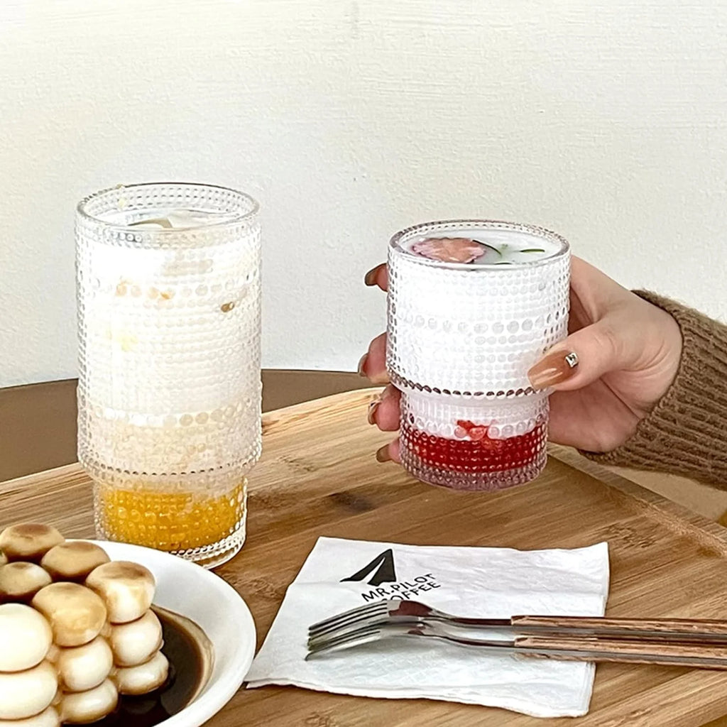 Set of 4 Small Transparent Glass Cups 190ml F1029