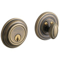 Satin Brass and Black Deadbolt P73787