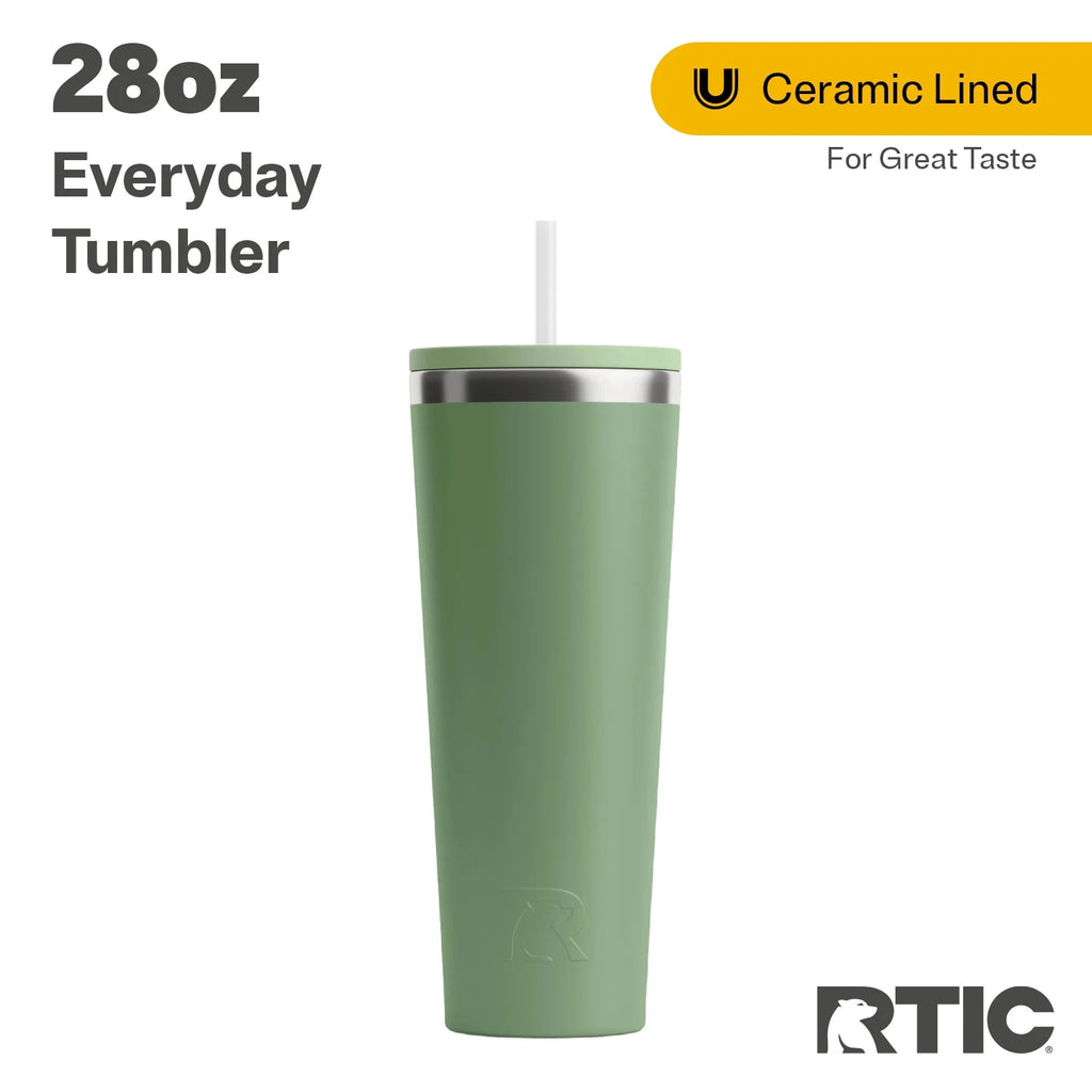 28 oz Ceramic Lined Tumbler with Straw Lid T950962